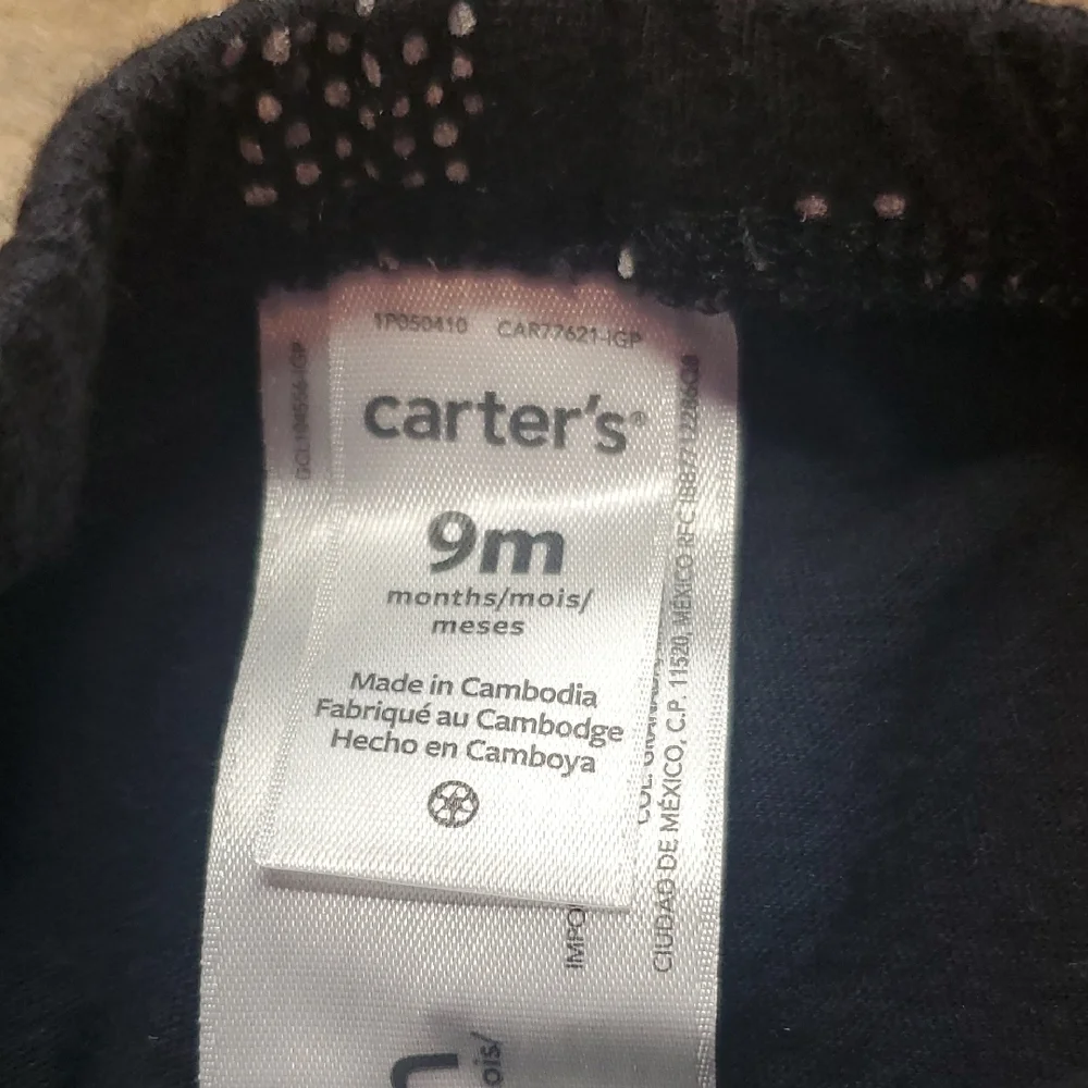 🐻 Carter's Black and White Cloud Pattern Leggings